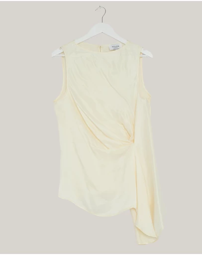 Revibe - Repaired Minima Esenciales Edith Cupro Longline Top - AU 16