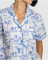 Sant And Abel - Women's Skydog Blue Short PJ Set