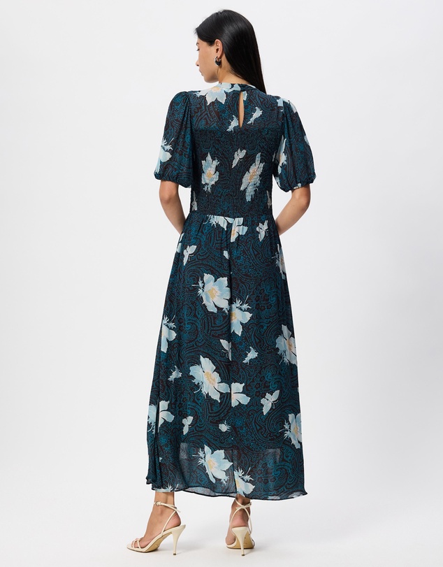 & Other Stories - Smocked Puff-Sleeve Midi Dress