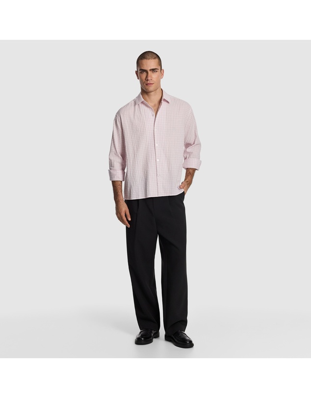 yd. - Milano Textured Check Shirt