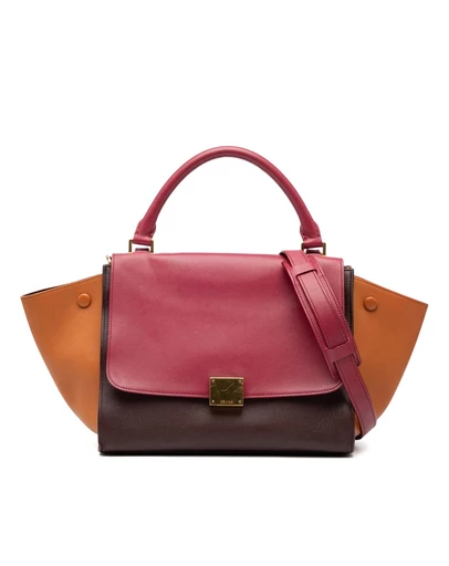 Pre-Loved by Azura Reborn - Pre-Loved Small Tricolor Leather Trapeze Satchel