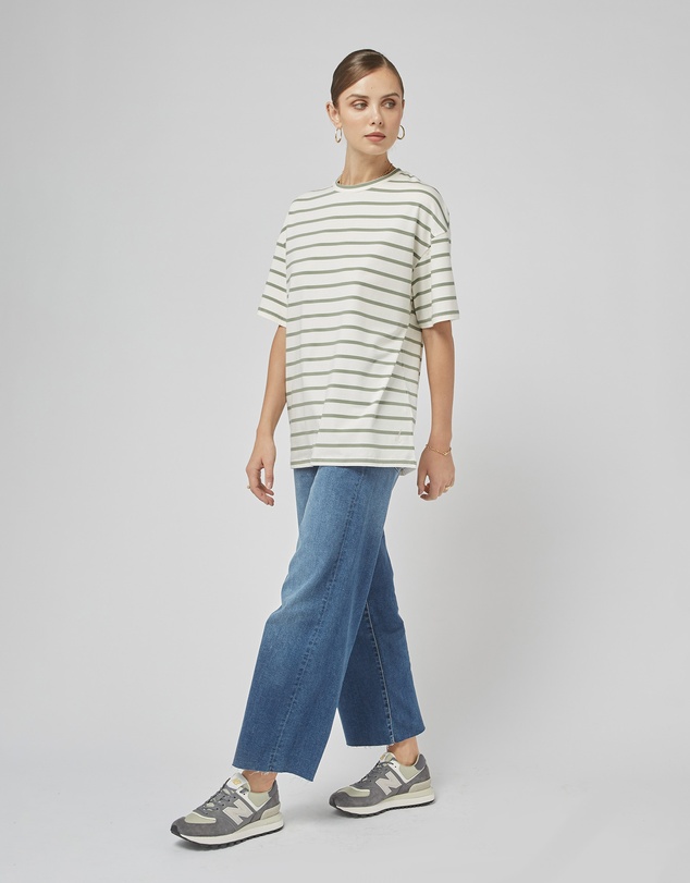 DRICOPER DENIM - Amy Oil Green Stripe Tee