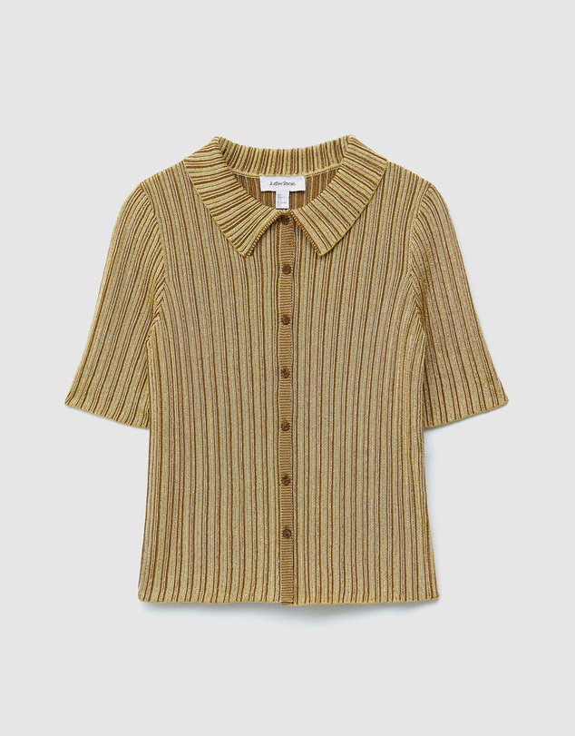 & Other Stories - Rib-Knit Lurex Top