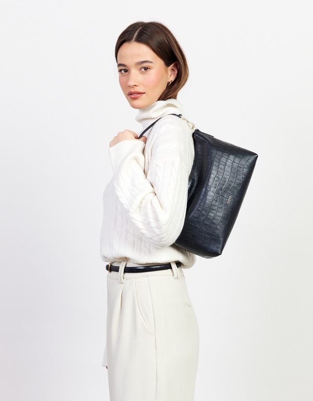 SABEN - Claudia Shoulder Bag Black Croc