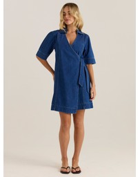 Sass - Sylvia Denim Wrap Dress