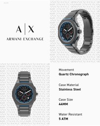 Armani Exchange - Gun-Metal Chronograph Watch