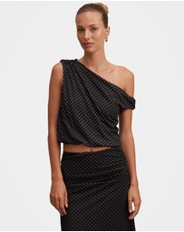 Forever New - Mila Tipped Shoulder Drape Top