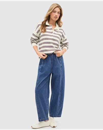 Seed Heritage - Denim Barrel Leg Jogger