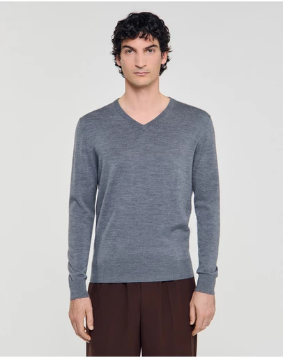 Sandro - Vneck Merinos Sweater