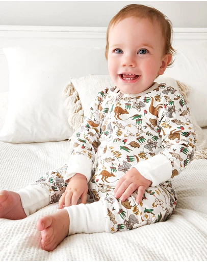 B Free Intimate Apparel - 100% Organic 2-Way Zip Sleepsuit - Baby & Toddler