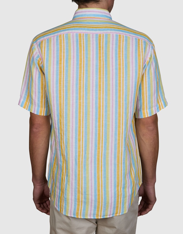 Abelard - San Michaele Linen Stripe Classic Fit Shirt