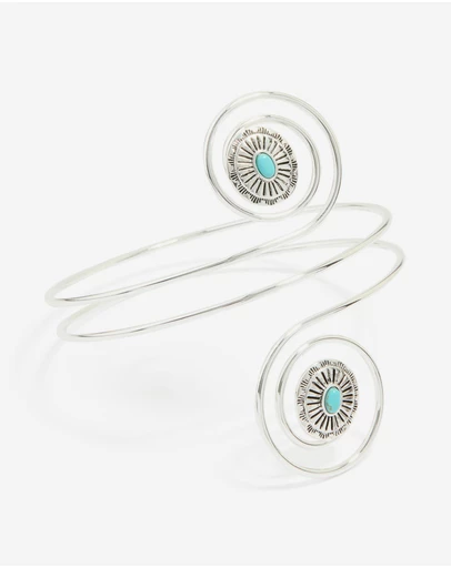 Lovisa - Silver Blue Stone Swirled Arm Cuff