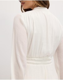 The Fated - Della Long Sleeve Gathered Mini Dress