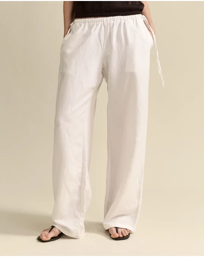 MVN - Linen Side Tie Pants