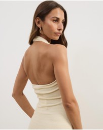 Atmos&Here - Gabi Halter Textured Midi Dress
