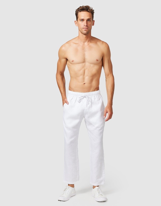 Vacay Swimwear - Linen Pants White