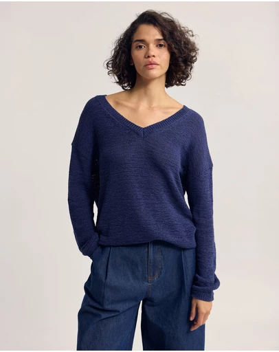 Oxford - Fleur Chunky V-Neck Knit