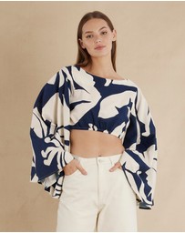 Amelius - Zaffira Linen Crop Top