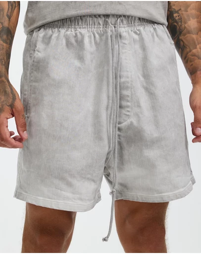 Surrounded By Ghosts - The Kyanite Denim Drawstring Shorts