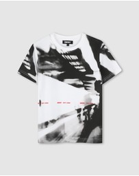 DKNY - All Over Print Short Sleeve T-Shirt - Kids-Teens