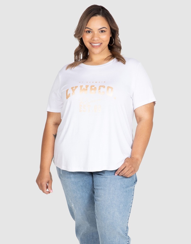 Love Your Wardrobe - LYW & Co Foil Print Tee