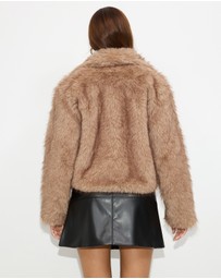 Dazie - Downtown Girl Faux Fur Jacket