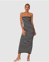 EDIKTED - Knit Back Slitted Maxi Dress