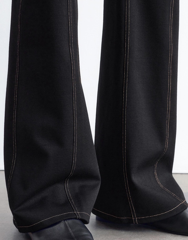 & Other Stories - Flared Topstitched Trousers