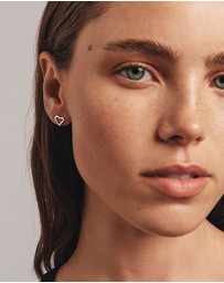 Michael Hill - Open Heart Stud Earrings in Sterling Silver