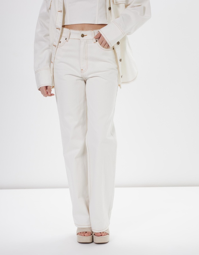 Dazie - London Fever High Waisted Wide Leg Jeans