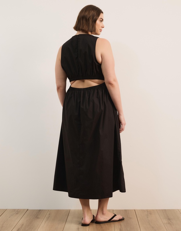 Atmos&Here Curvy - Isobel Cotton Midi Dress With Cutout