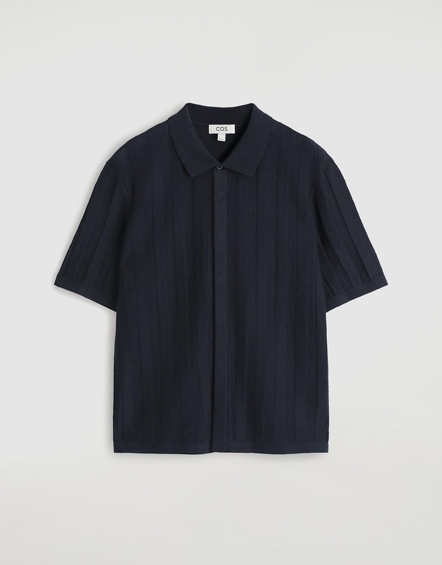 COS - Striped Knitted Linen Shirt