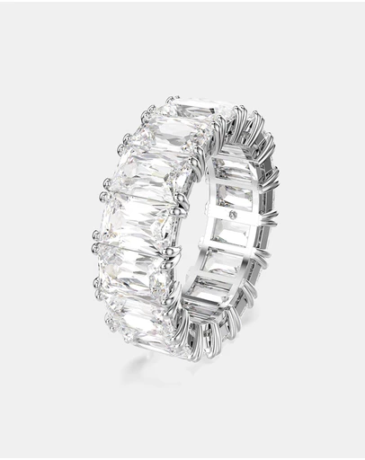 Swarovski - Matrix Vittore Ring, Baguette Cut, White, Rhodium Plated