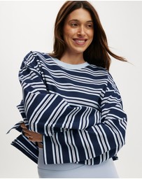 Cotton On Body Active - Long Sleeve Graphic Crew Sweatshirt