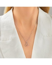 Michael Hill - Heart Pendant with a Diamond in Sterling Silver