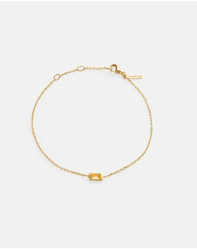 Kirstin Ash - Baguette Birthstone Bracelet November Citrine