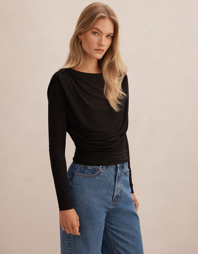 Forever New - Estelle Bubble Waist Long Sleeves Top