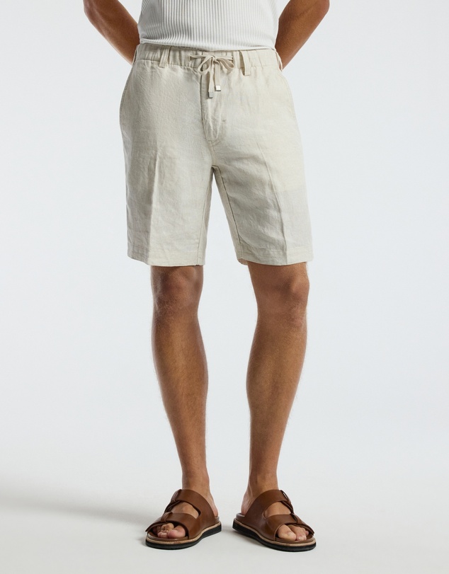Calibre - Washed Linen Shorts Natural