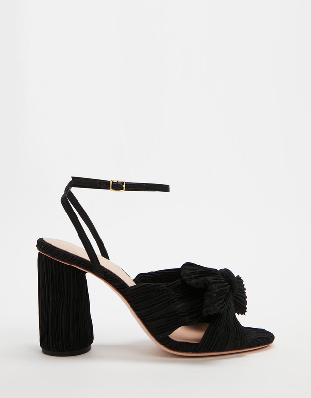 Loeffler Randall - Camellia Pleated Knot Heeled Sandal With Ankle Strap