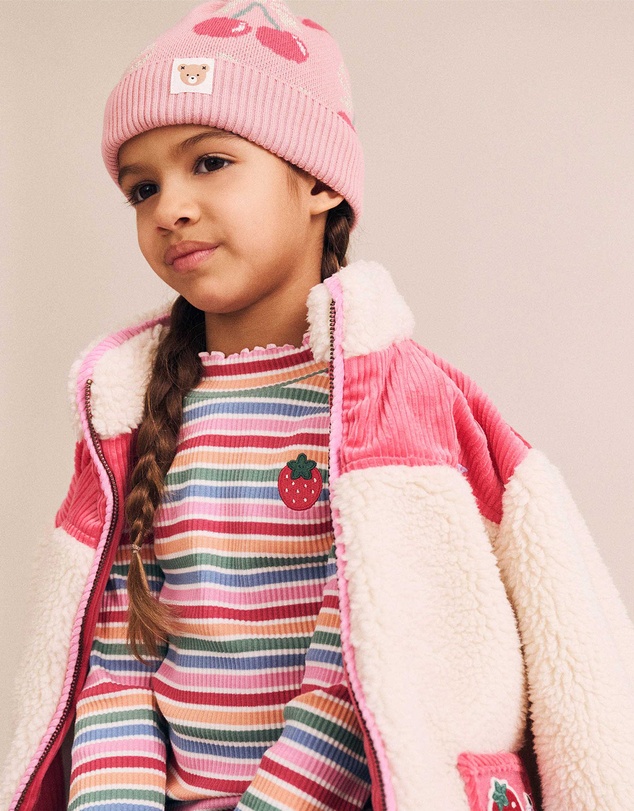 Huxbaby - Sherpa Cord Patches Jacket - Babies-Kids