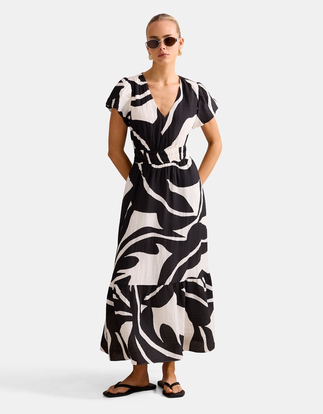 Forever New - Mara Puff Sleeves Midi Dress