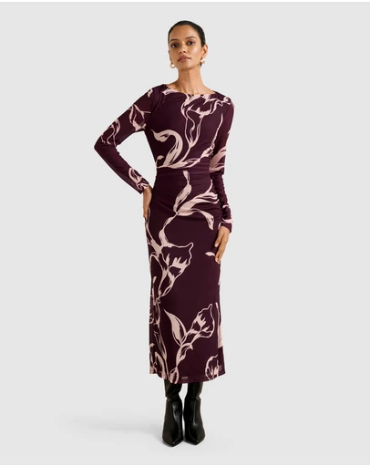 Forever New Petite - Ally Petite Long Sleeves Midi Dress