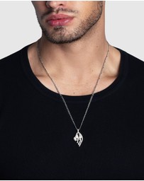 Nialaya Jewellery - Men's Sterling Silver Panther Necklace