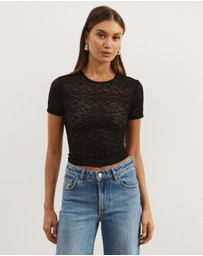 Atmos&Here - Tia Short Sleeve Lace Top