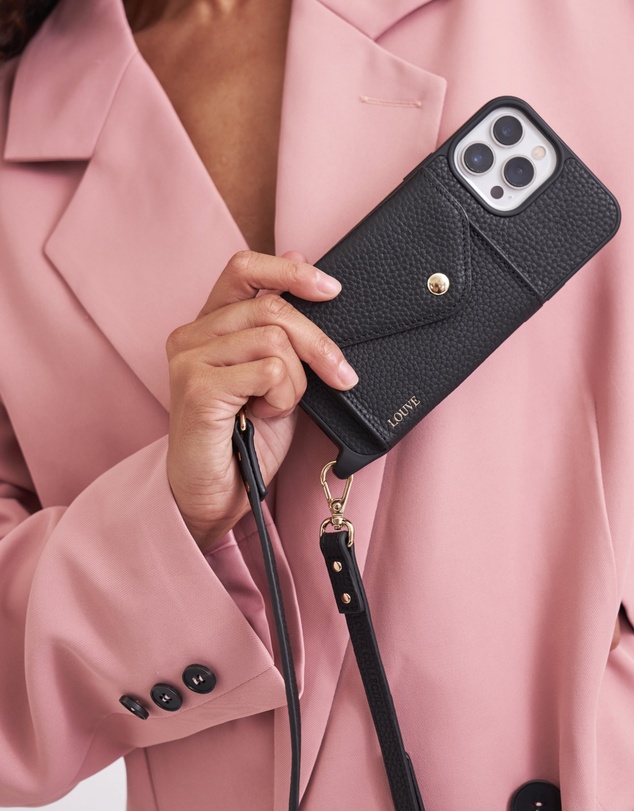 LOUVE COLLECTION - Leather Phone Case Wallet & Strap