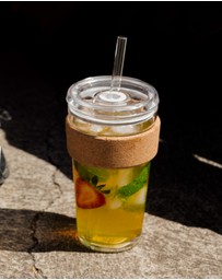 KeepCup - Brew Cork Cold Cup 16oz Reusable Coffee Cup with Straw Lid