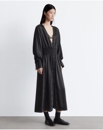 & Other Stories - Satin Midi Shirt Dress