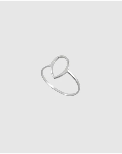 Ichu - Fine Open Tear Drop Ring