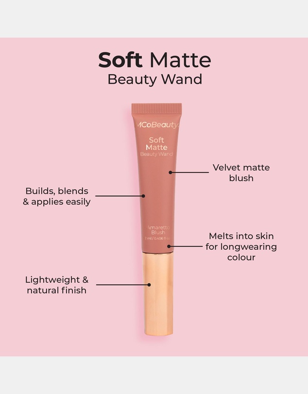 MCoBeauty - Soft Matte Beauty Wand - Amaretto Blush
