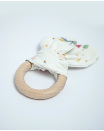 Little Stuff - Farm Friends Jersey Wrap With Teether Gift Set